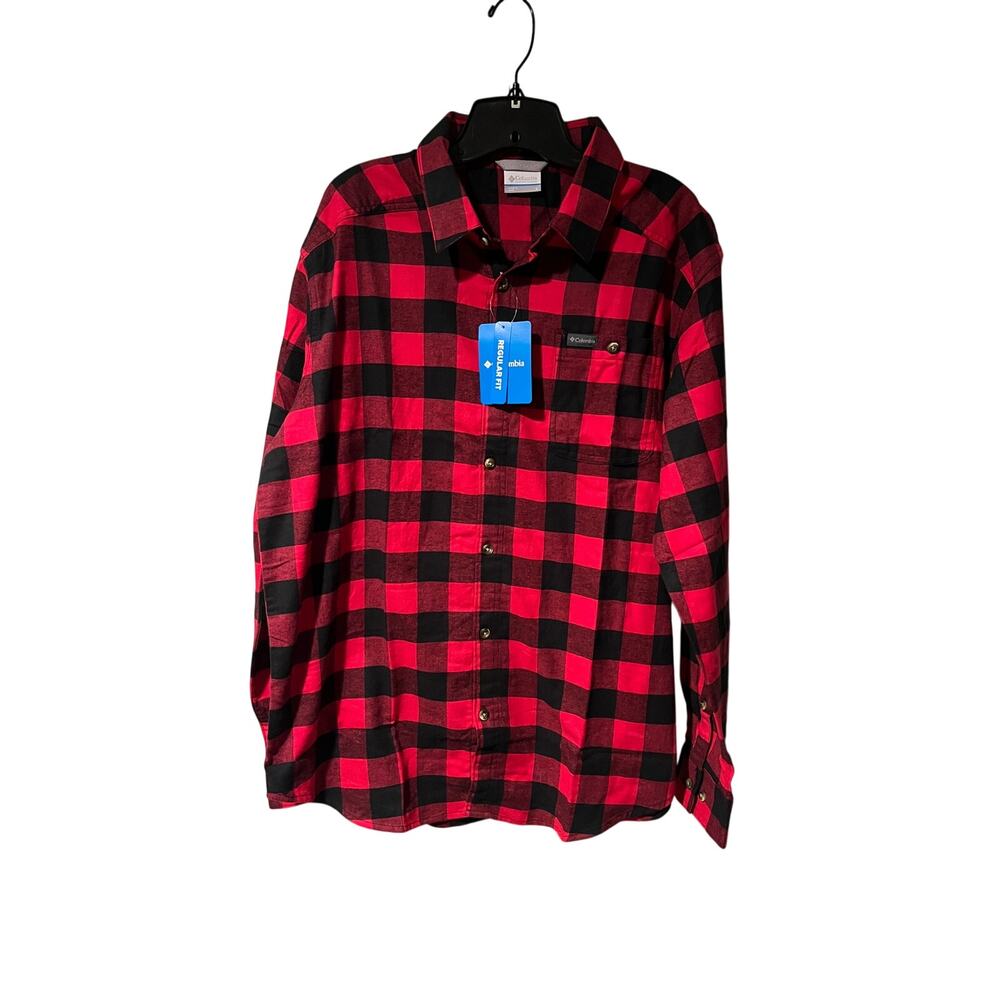 Columbia Red and Black Long Sleeved Flannel